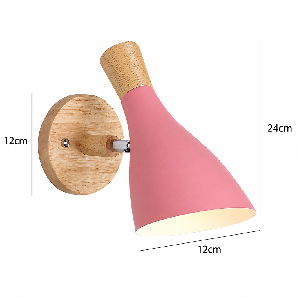 Applique Bois Nordique Colorée – Chambre Salon Couloir Cosy