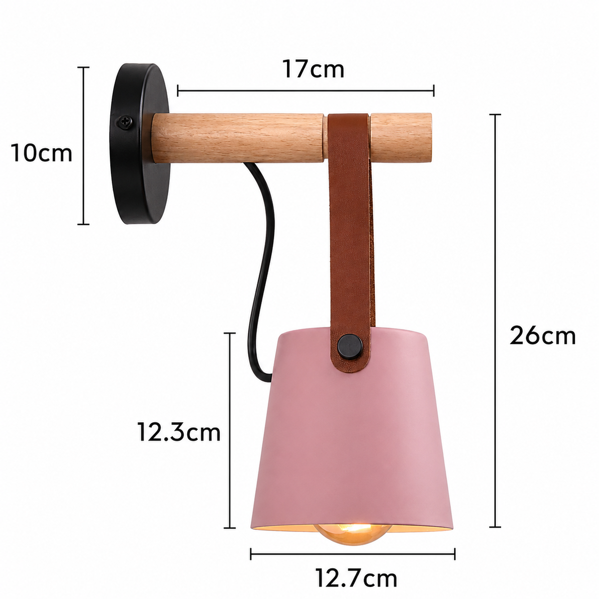 Applique Bois Nordique Colorée – Chambre Salon Couloir Cosy