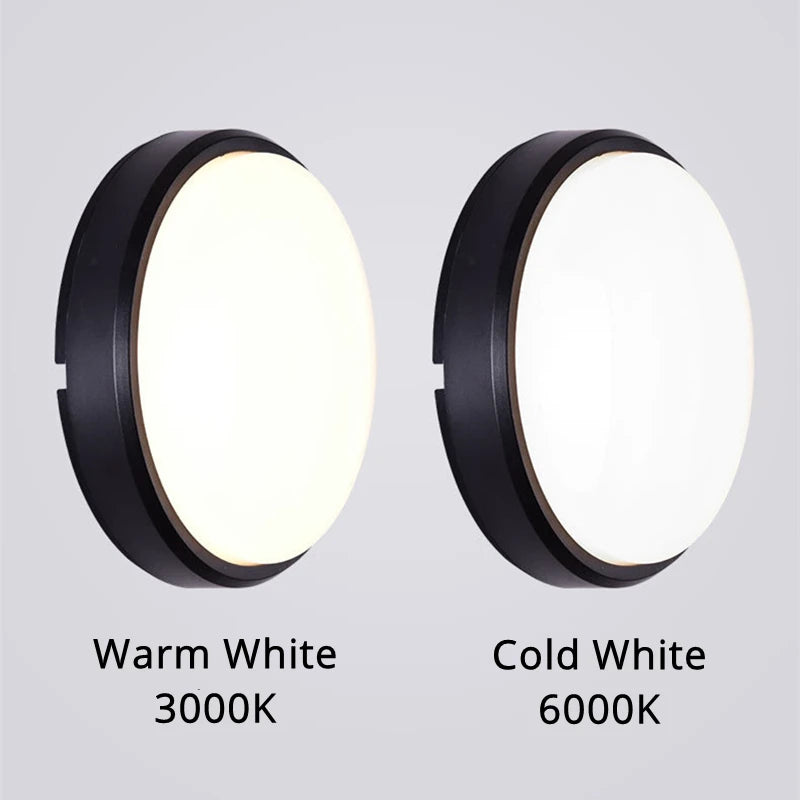 Applique LED Ronde Extérieure Étanche – Porche Balcon Salle de Bain