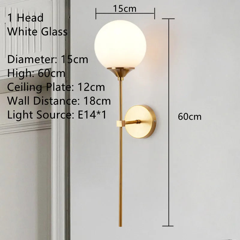 Applique Verre Fumé ou Ambré – Minimaliste Nordique Chambre Salon