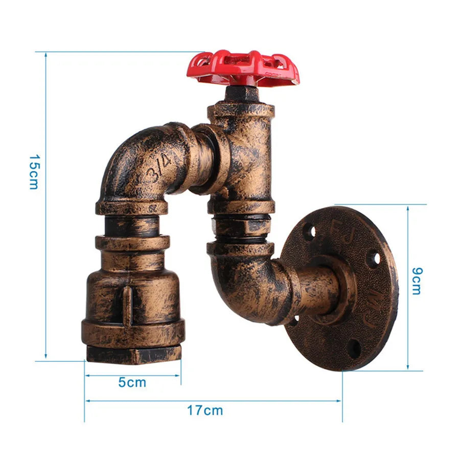 Applique Tuyauterie Fer Industrielle – Style Conduit Usine Authentique