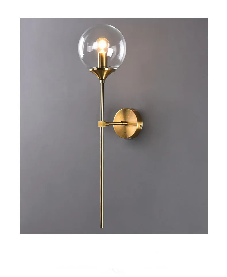 Applique Verre Fumé ou Ambré – Minimaliste Nordique Chambre Salon