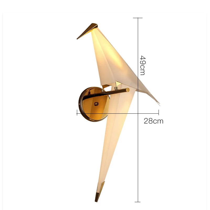 Applique Oiseau Origami Minimaliste – Salon Chambre Couloir Design