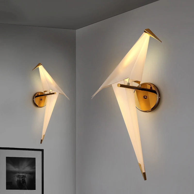 Applique Oiseau Origami Minimaliste – Salon Chambre Couloir Design