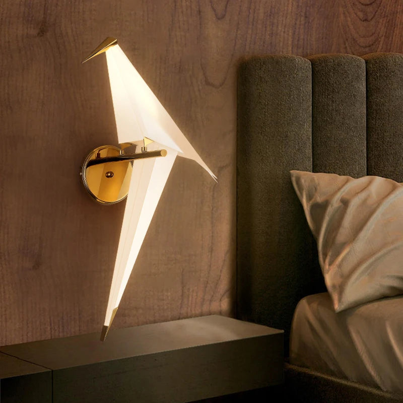 Applique Oiseau Origami Minimaliste – Salon Chambre Couloir Design