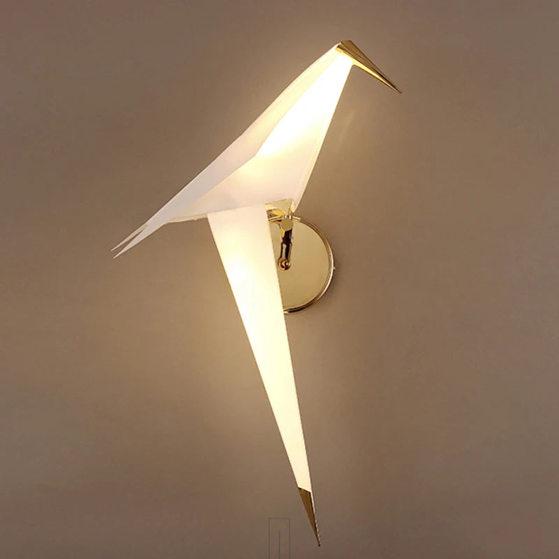 Applique Oiseau Origami Minimaliste – Salon Chambre Couloir Design