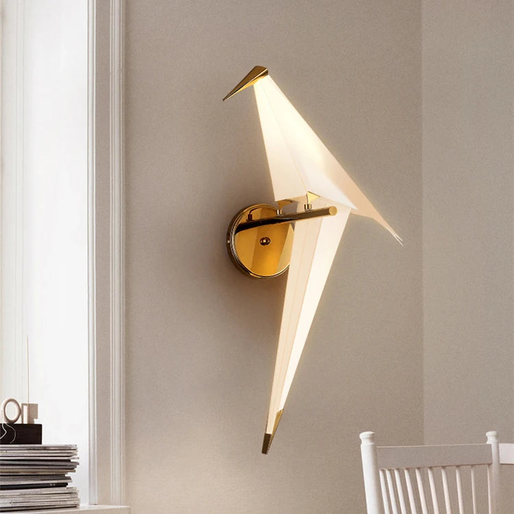 Applique Oiseau Origami Minimaliste – Salon Chambre Couloir Design