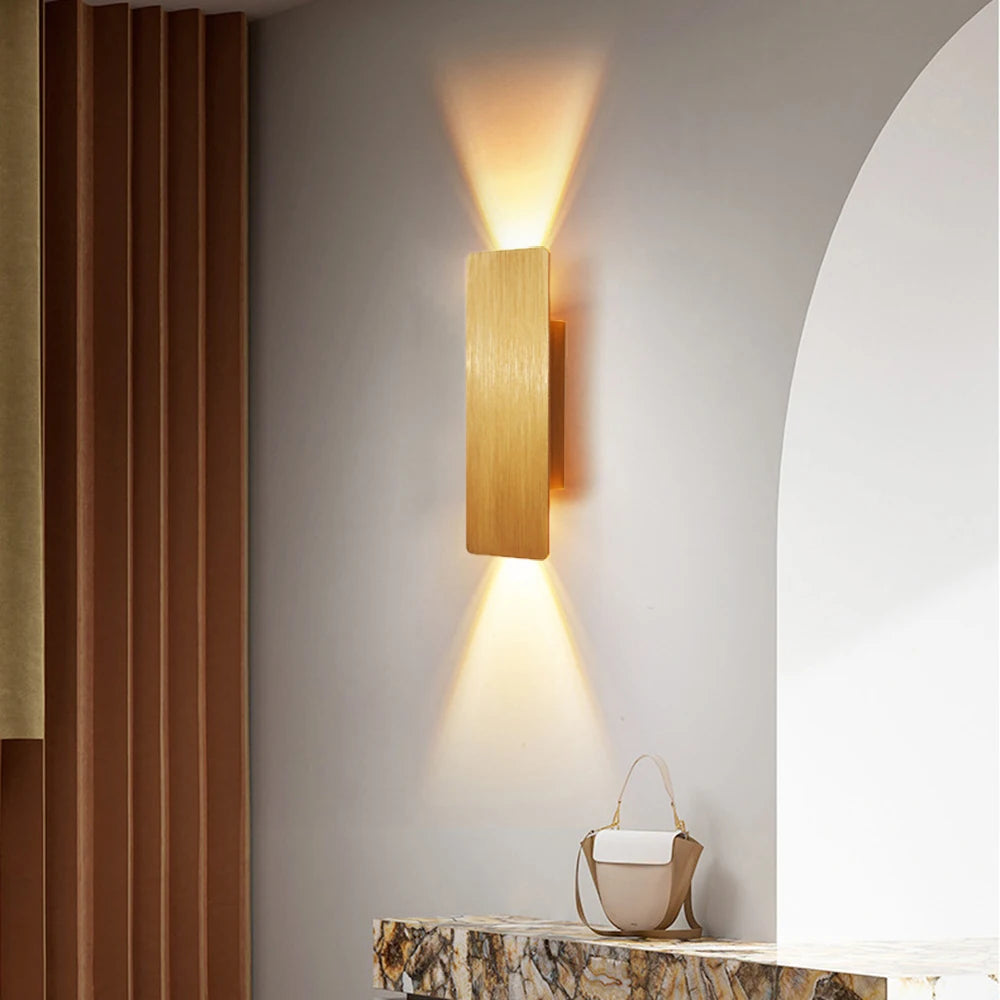 Applique LED Double Éclairage Aluminium – Chambre Couloir