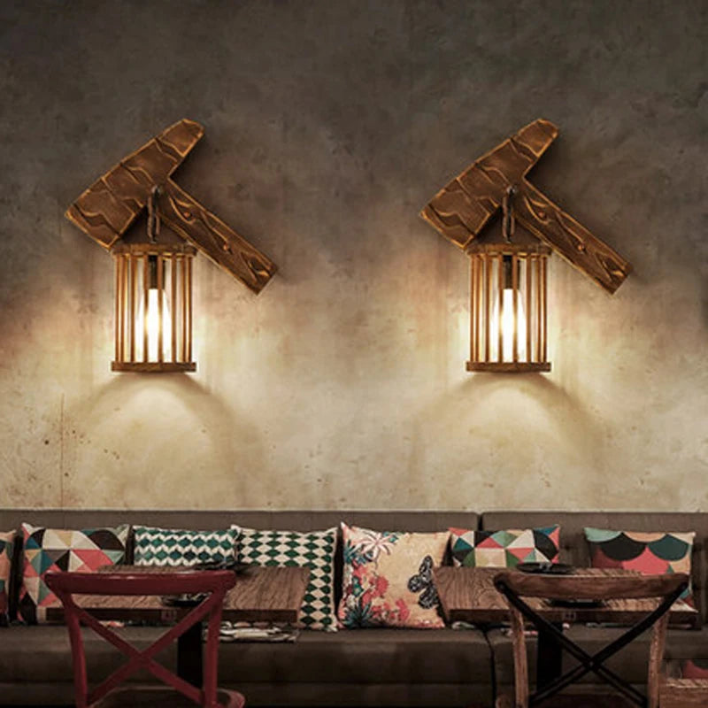 Applique Bois Massif Rustique – Ambiance Chalet Bar Restaurant
