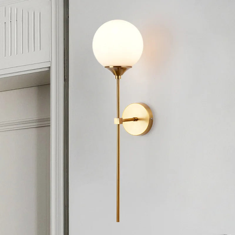 Applique Verre Fumé ou Ambré – Minimaliste Nordique Chambre Salon