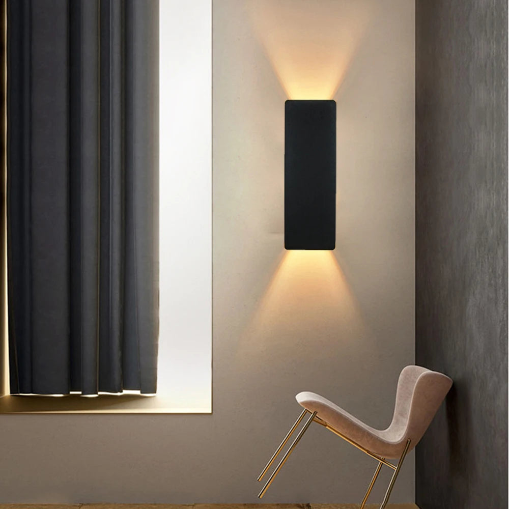 Applique LED Double Éclairage Aluminium – Chambre Couloir