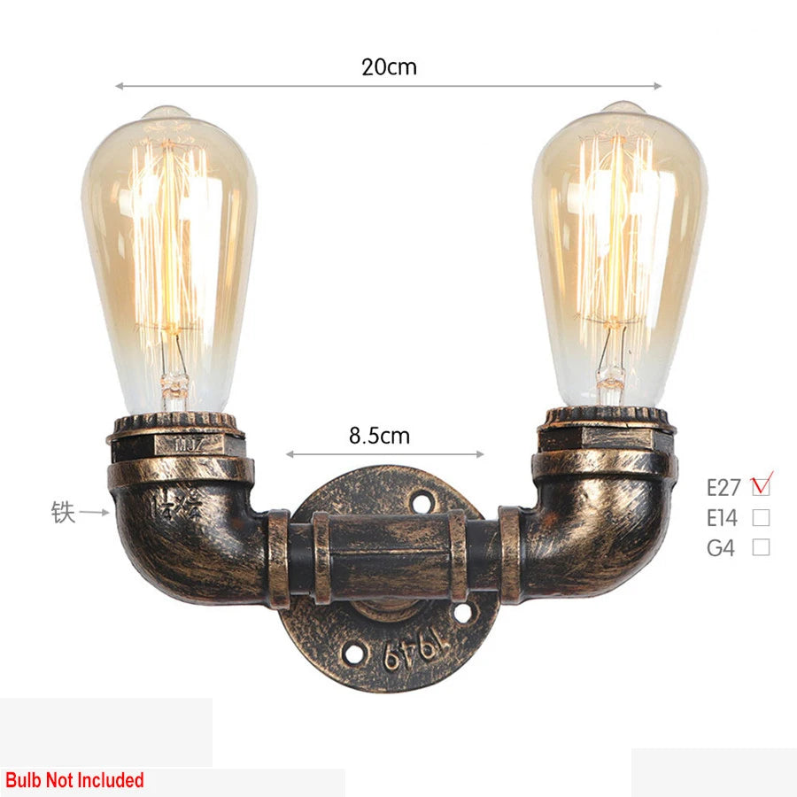 Applique Tuyauterie Fer Industrielle – Style Conduit Usine Authentique