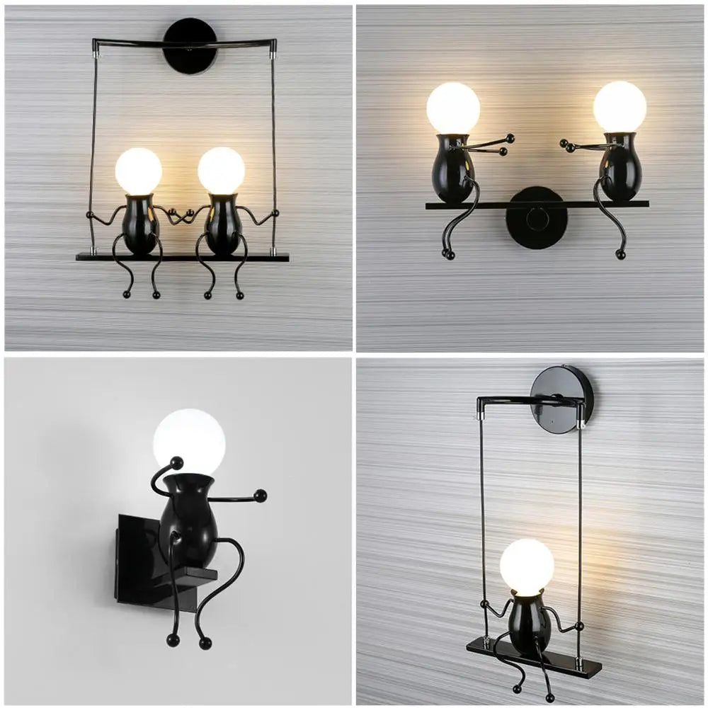 Applique Silhouette Humaine Fer – Sculpture Lumineuse Murale