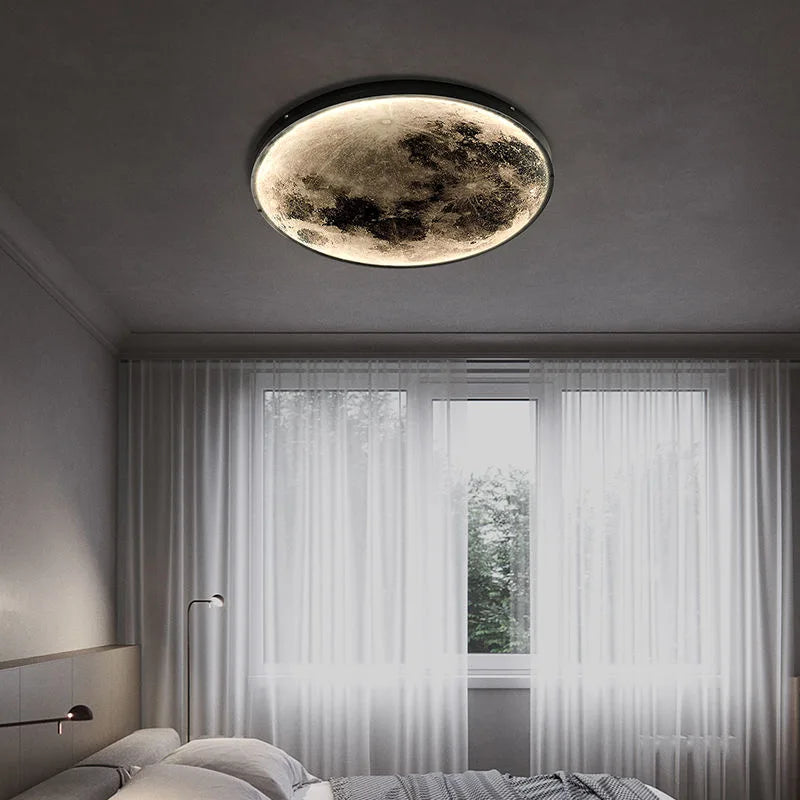 Applique Lune LED Art Mural – Déco Chambre Salon Fond Canapé