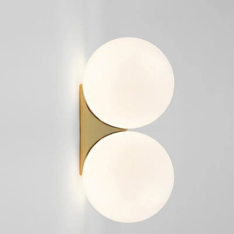 Applique Boule Verre Givré Doré – Minimaliste Scandinave Chambre