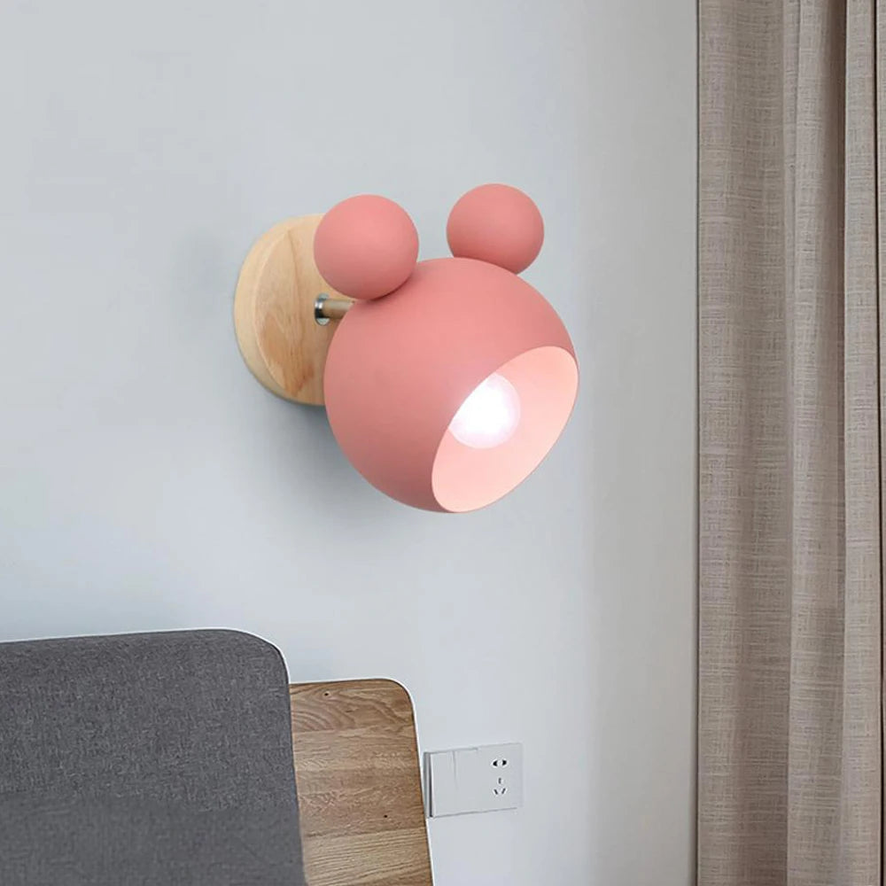 Applique Bois Nordique Colorée – Chambre Salon Couloir Cosy