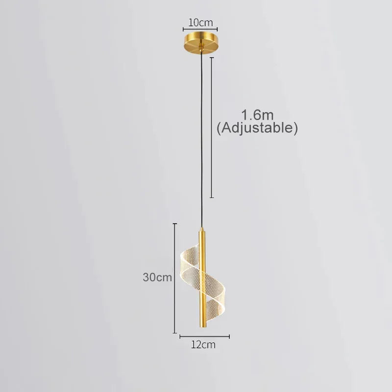 Applique Spirale LED Nordique – Chambre Salon Fond de Mur
