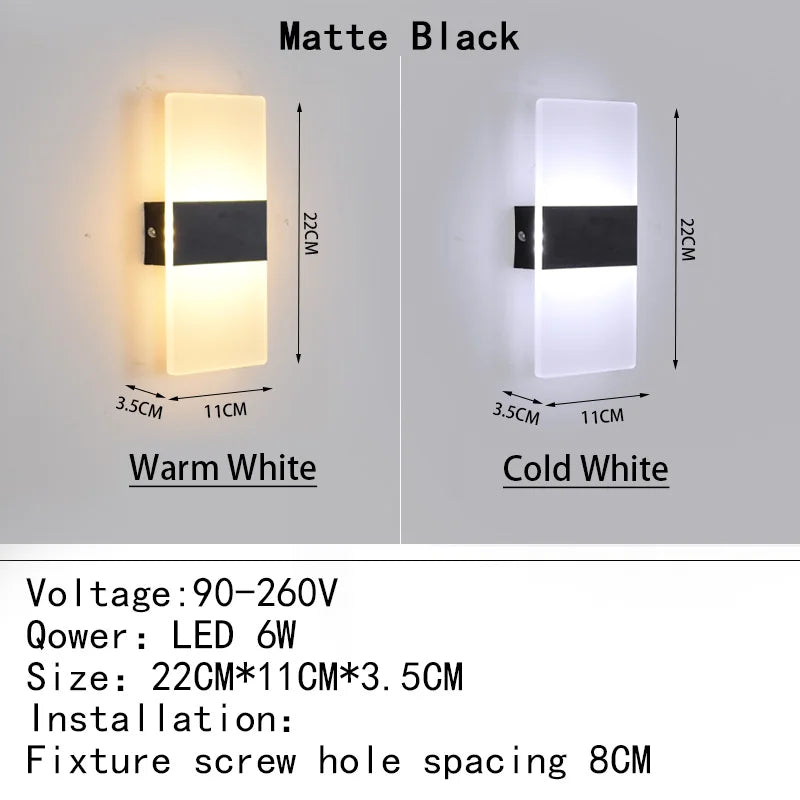 Applique LED Angle Droit Acrylique – Chambre Couloir Hôtel