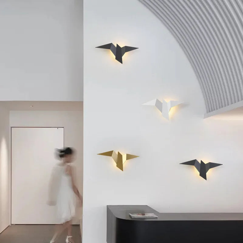 Applique Oiseaux LED Nordique – Chambre Tête de Lit