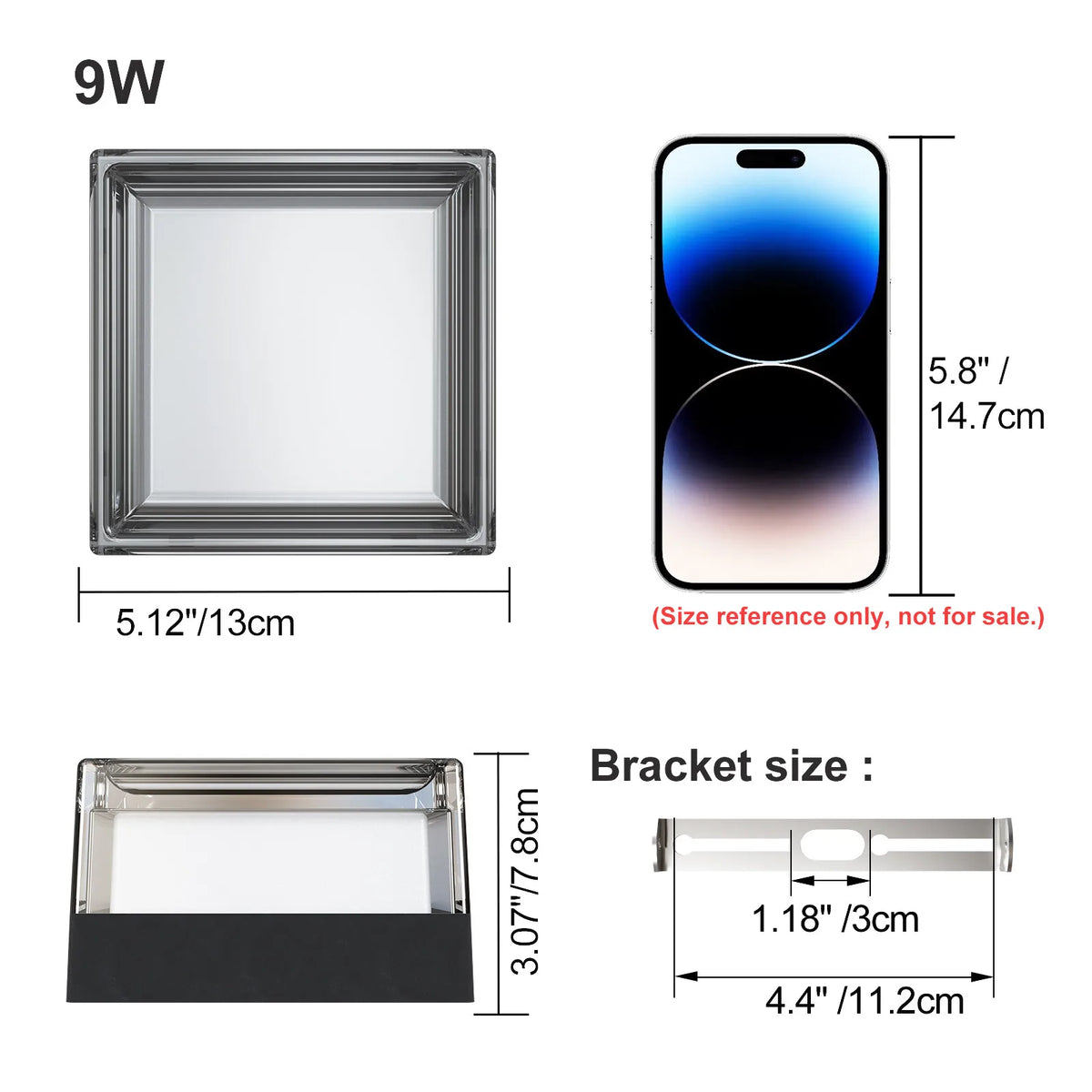 Applique LED Géométrique Ronde ou Carrée – Intérieur Extérieur