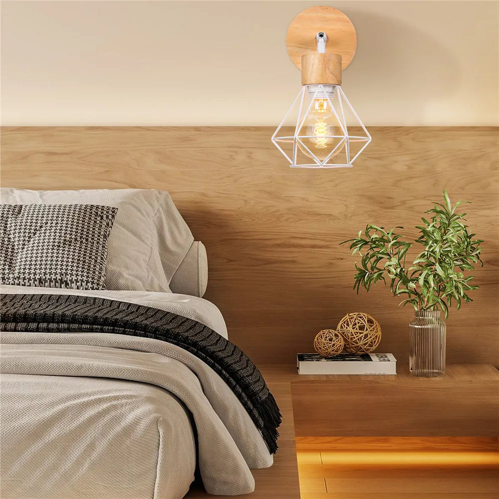 Applique Bois et Fer Campagne Industrielle – Chambre Couloir