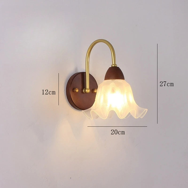 Applique Cuivre et Verre Opalin – Élégance Moderne Chambre Salon