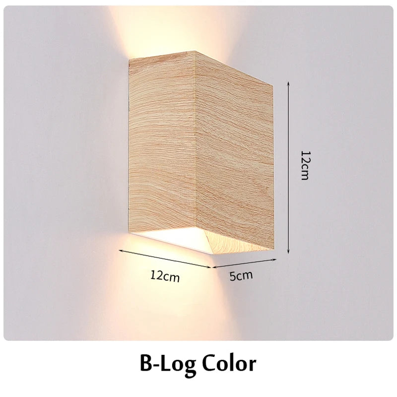 Applique Effet Bois Wabi-Sabi LED Haut/Bas – Chambre Couloir Zen