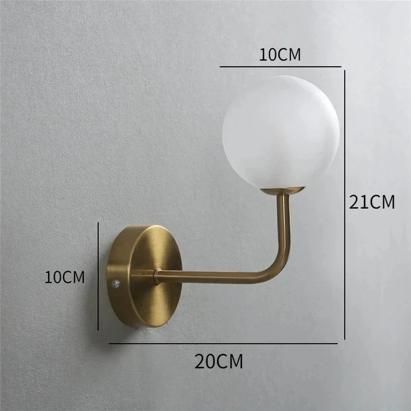 Applique Boule Verre Colorée – Déco Chic Chambre Salle de Bain