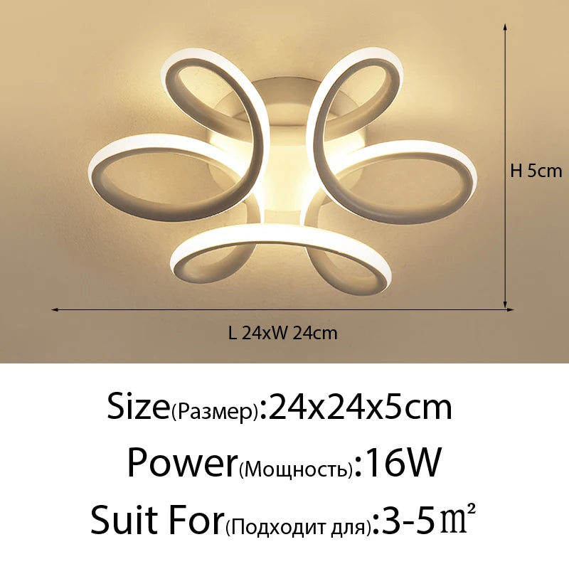 Plafonnier LED Minimaliste – Couloir Entrée Dressing Style Nordique