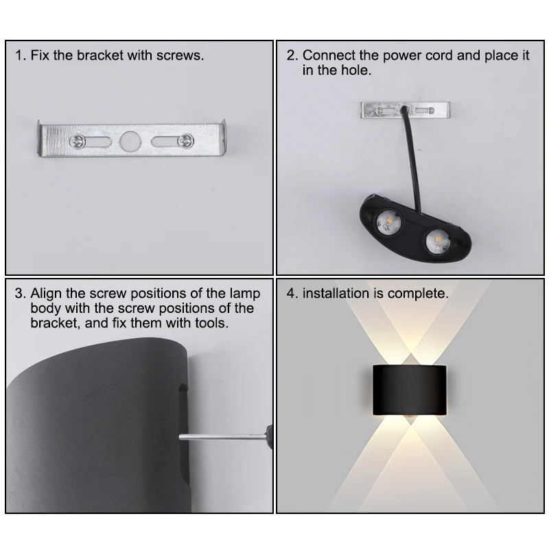 Applique LED Double Faisceau Haut/Bas – Intérieur et Extérieur