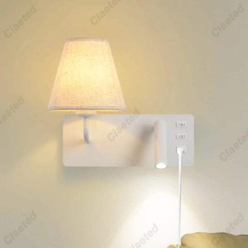 Applique LED Tactile USB Tête de Lit – Hôtel Chambre Design
