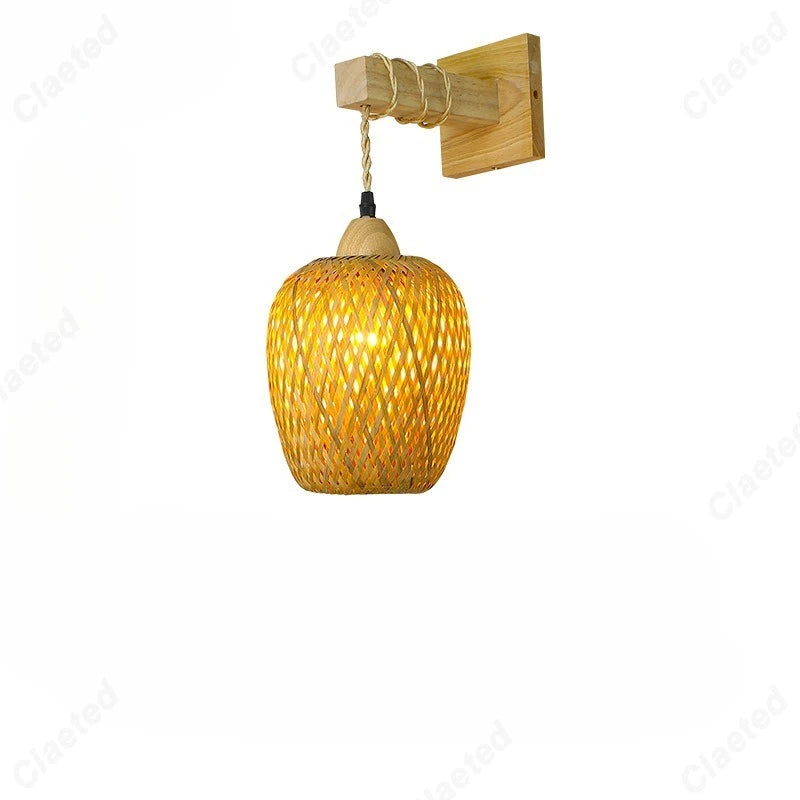 Applique Bambou Ronde Japonaise – Couloir Chambre Balcon