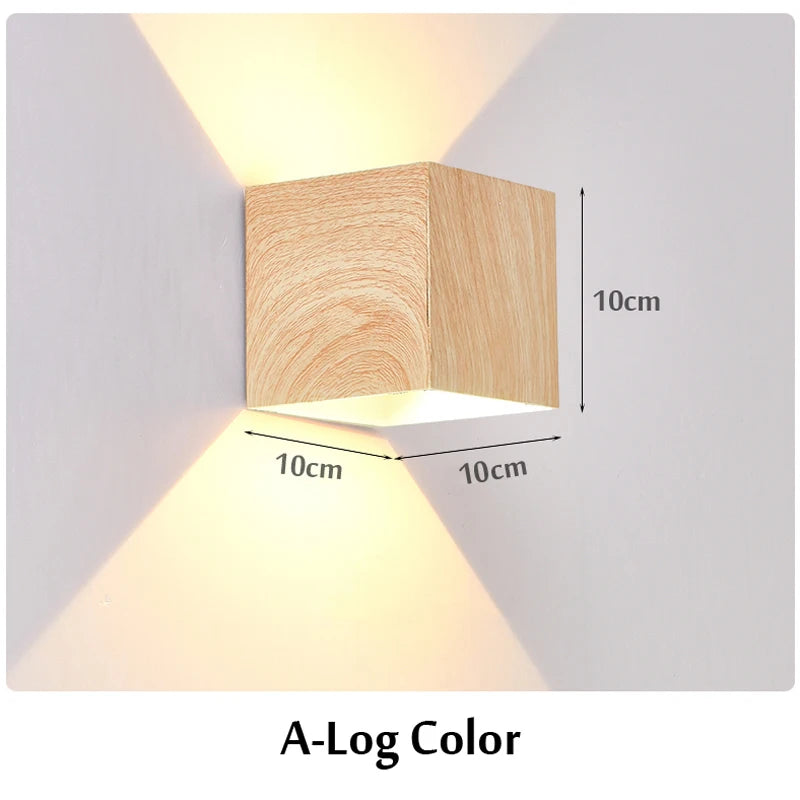 Applique Effet Bois Wabi-Sabi LED Haut/Bas – Chambre Couloir Zen