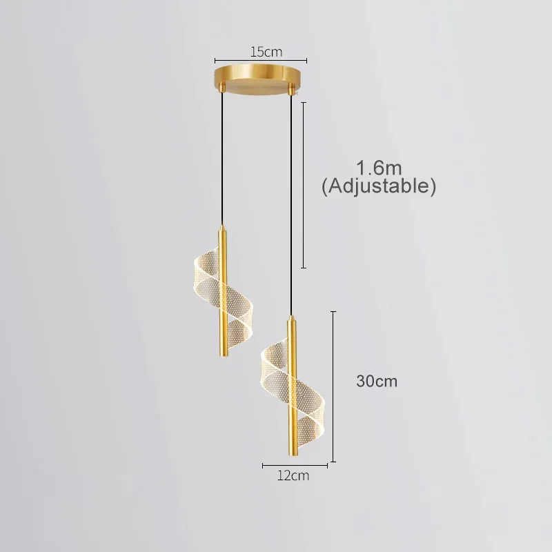 Applique Spirale LED Nordique – Chambre Salon Fond de Mur