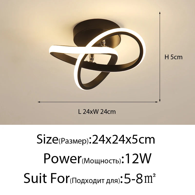 Plafonnier LED Minimaliste – Couloir Entrée Dressing Style Nordique