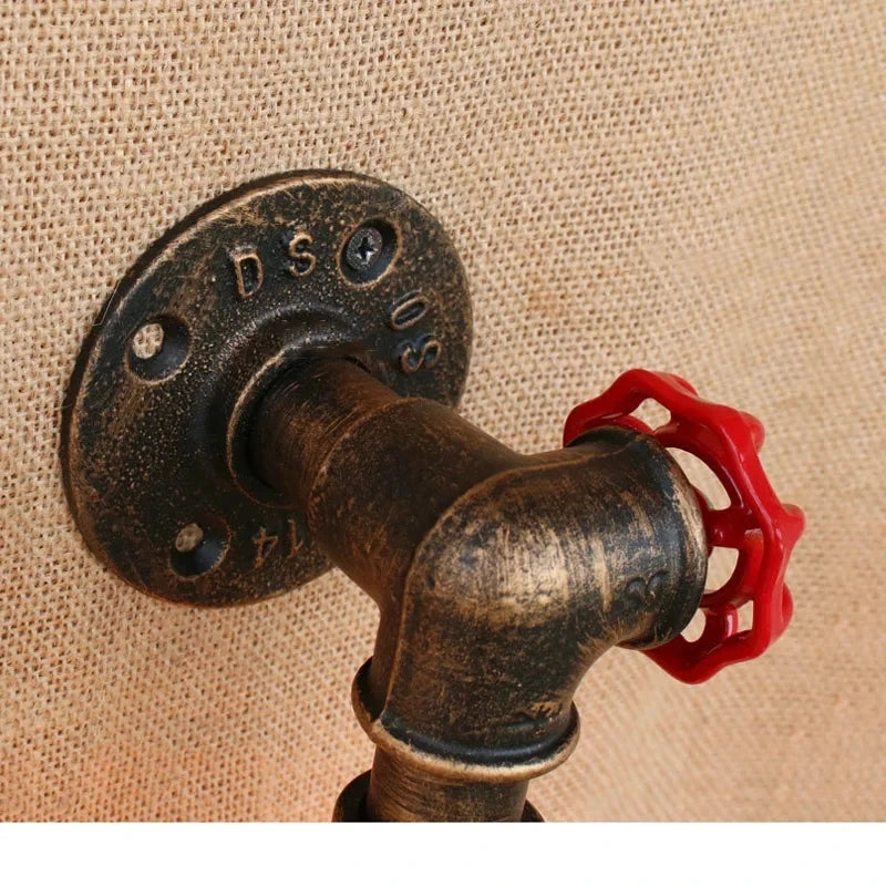 Applique Tuyau Fer Steampunk – Finition Rouille Esprit Usine Vintage