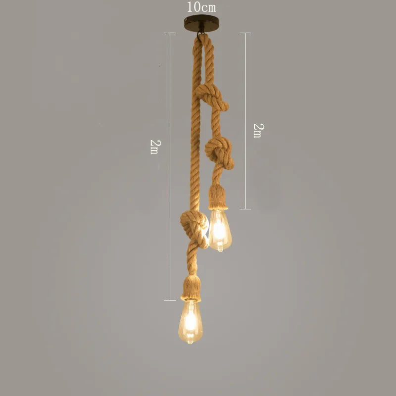 Applique Bois et Corde de Chanvre – Rétro Escalier Couloir Chambre