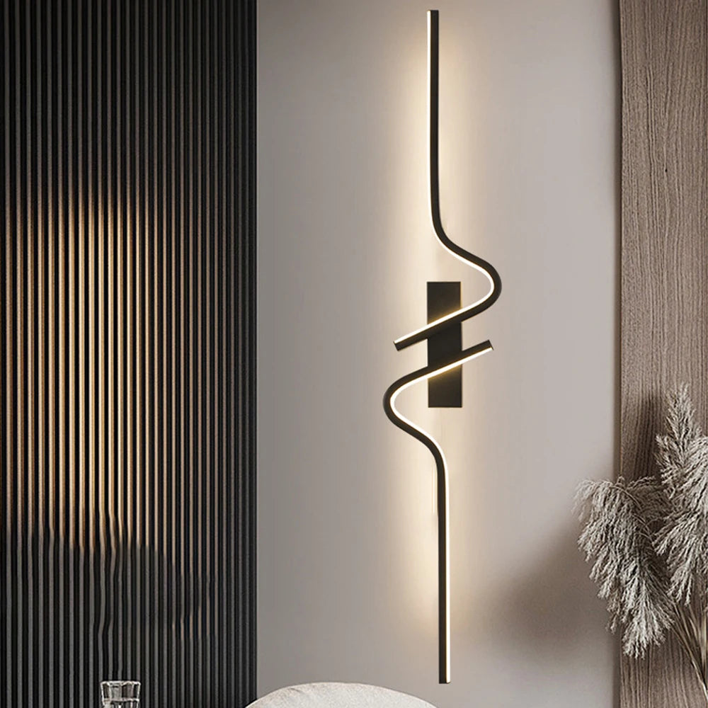 Applique LED Ligne Noire Design – Couloir Escalier Balcon