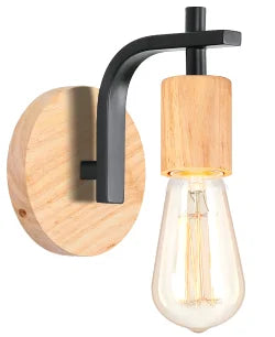 Applique Bois et Fer Campagne Industrielle – Chambre Couloir
