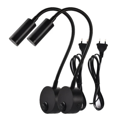 Applique Murale LED 3W Pack de 2 avec Cordon – Lecture Tête de Lit