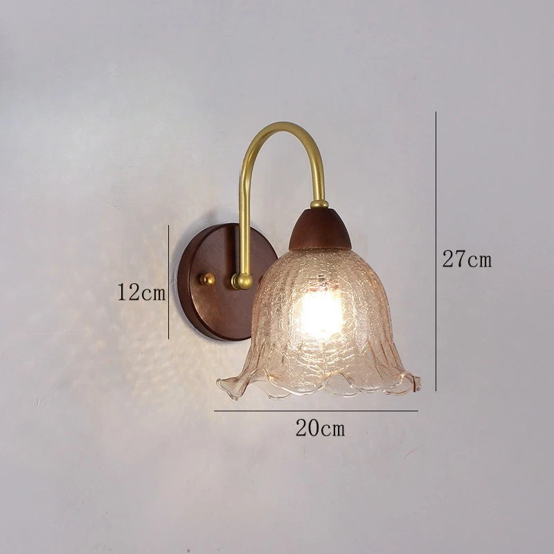Applique Cuivre et Verre Opalin – Élégance Moderne Chambre Salon