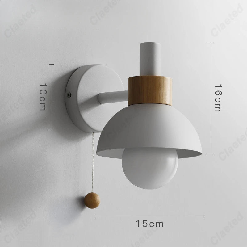 Applique Scandinave Colorée Interrupteur Tirette – Chambre Salon