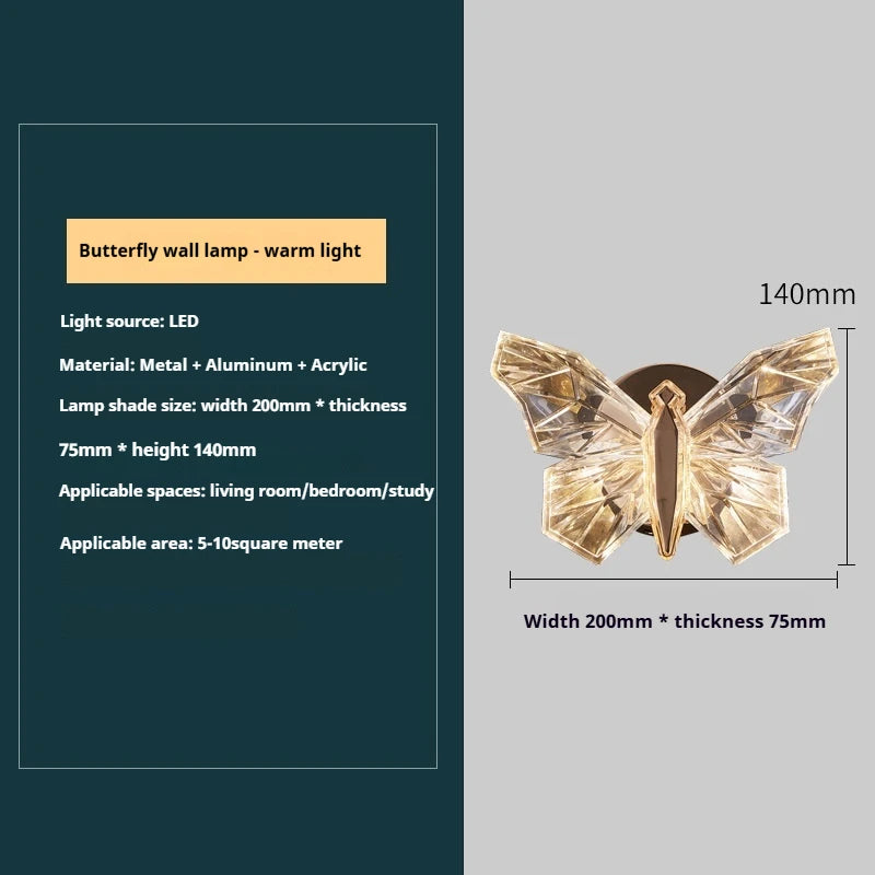 Applique Papillon LED Aluminium – Décor Graphique et Délicat