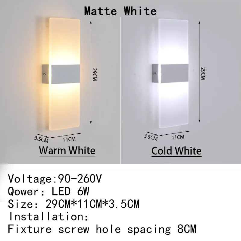Applique LED Angle Droit Acrylique – Chambre Couloir Hôtel