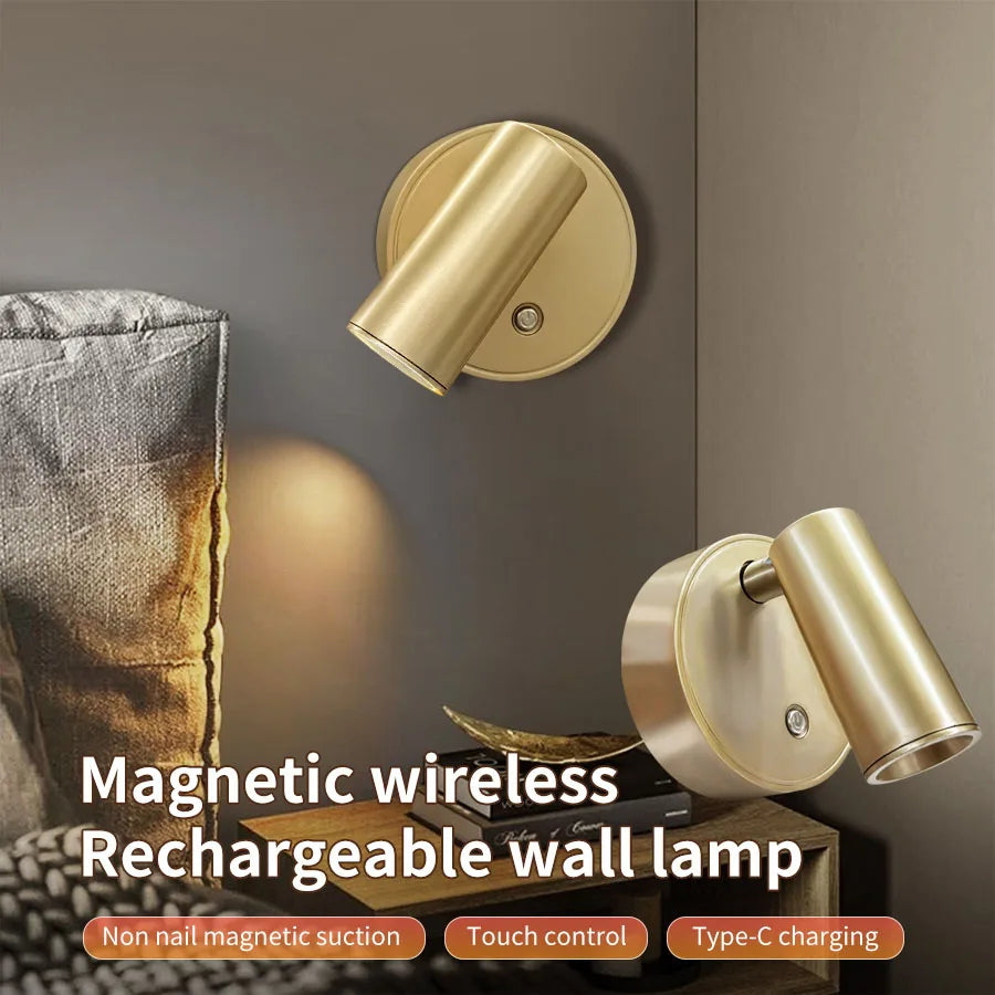 Applique Orientable Magnétique Sans Fil – Lecture Chambre