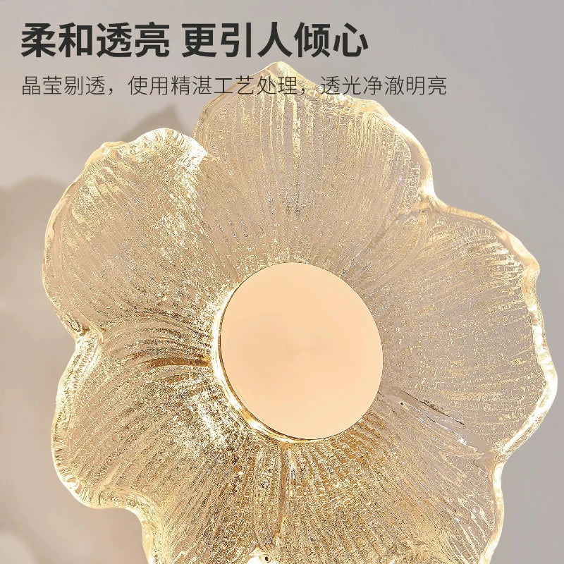 Applique Cristal Fleur Style Crème – Couloir Escalier Salon