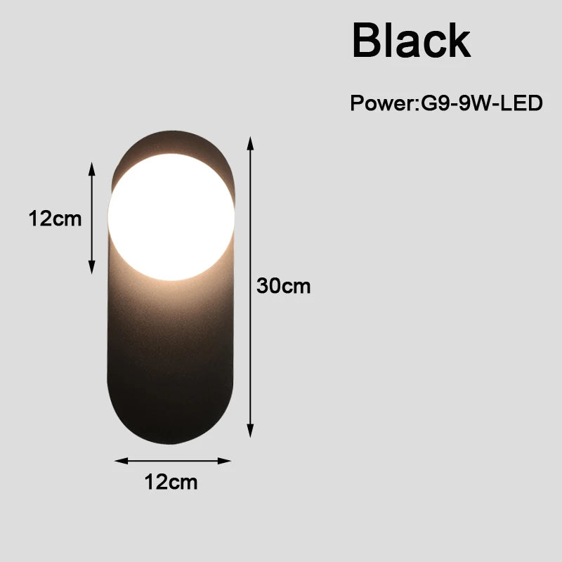 Applique Boule Dorée G9 – Chambre Salon Couloir Nordique