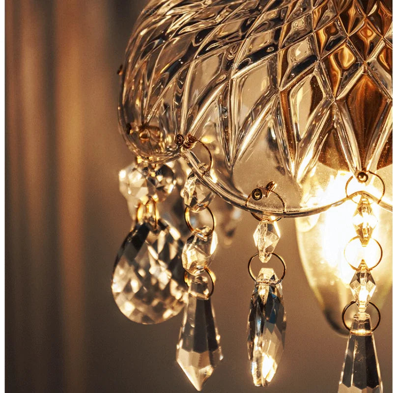 Applique Verre Cuivré Rétro Français – Ambiance Hôtel Couloir