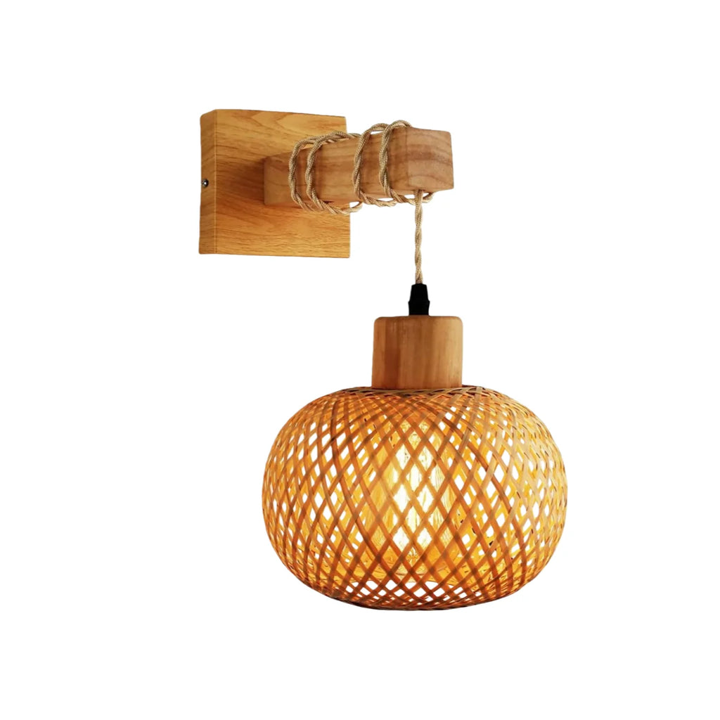Applique Boule Bambou Tressée – Esprit Japonais Naturel