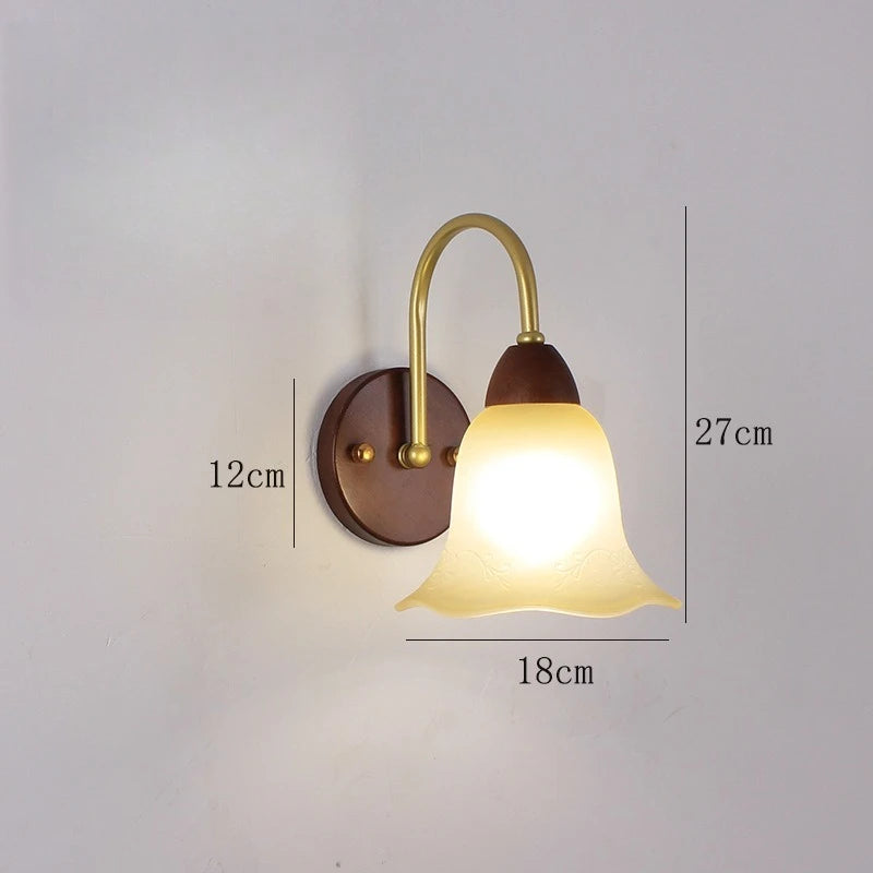 Applique Cuivre et Verre Opalin – Élégance Moderne Chambre Salon